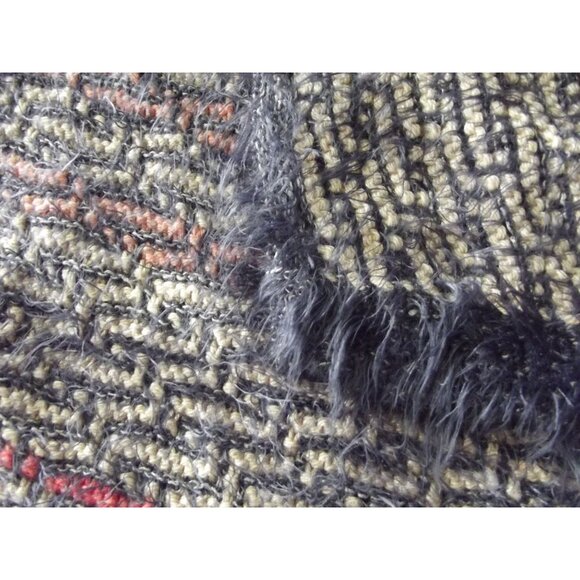 Nic+Zoe Cardigan Sweater Womens Large Artzy Open Front Drape Shawl Eyelash Fuzzy - Picture 7 of 12